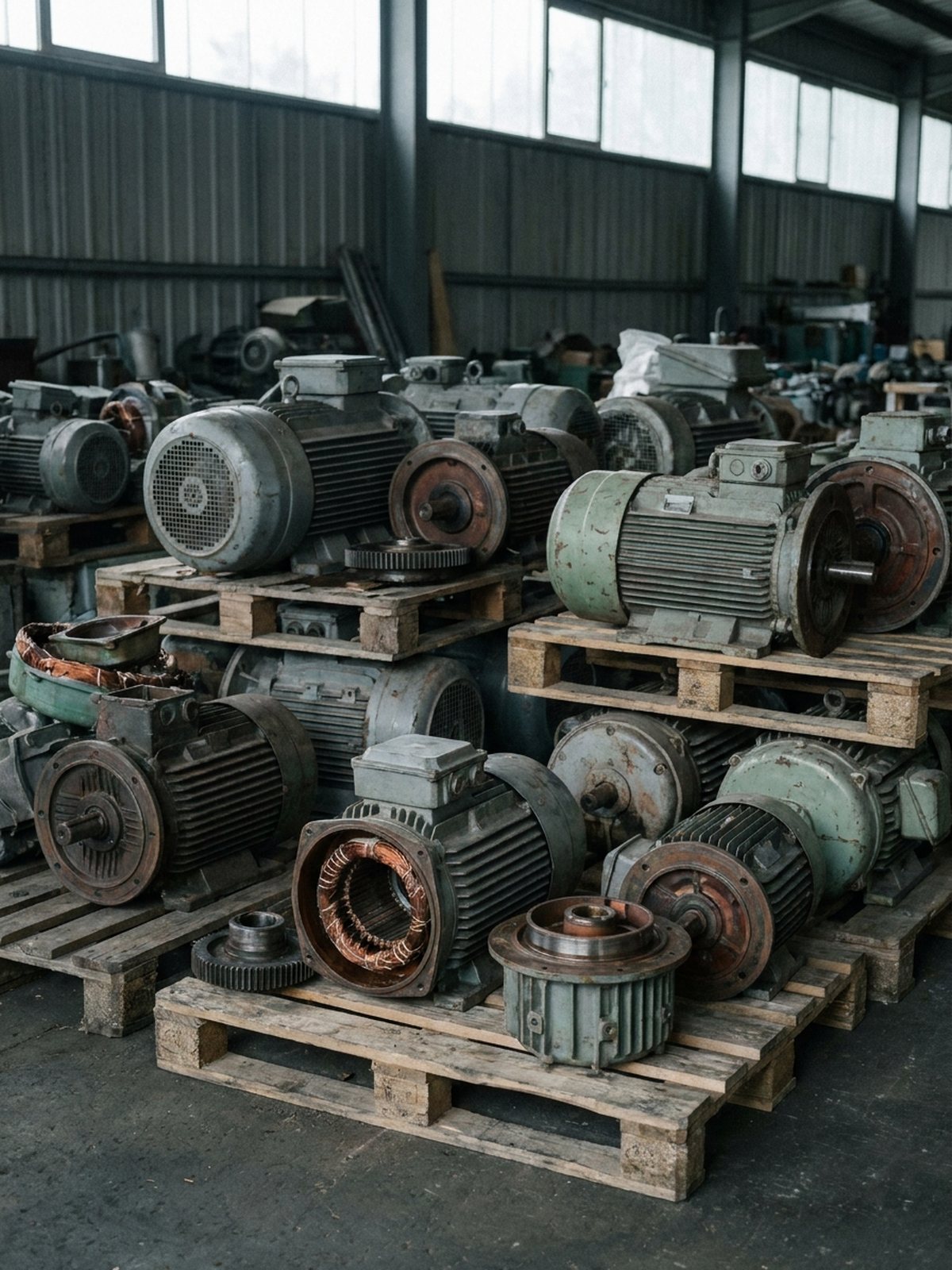 Platzhalter: Elektromotoren und Anlagenteile